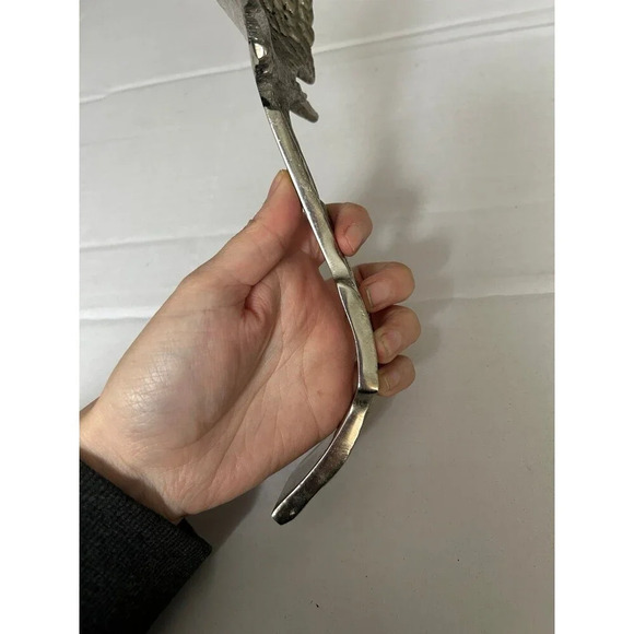 Metal Owl Spoon Rest Laddle Rest Silver Color - Picture 7 of 11